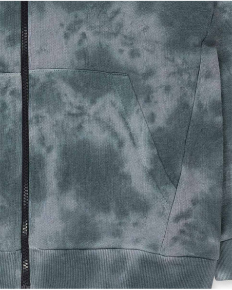 Sweatshirt de malha cinzenta para menino SK8 Park