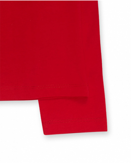 Camiseta de malha vermelha para menina Starlight