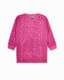 Vestido de malha rosa para menina The Happy World Vestido de malha rosa para menina The Happy World