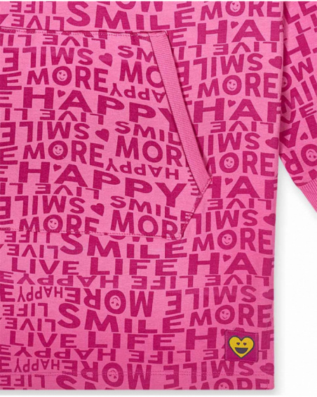 Vestido de malha rosa para menina The Happy World Vestido de malha rosa para menina The Happy World