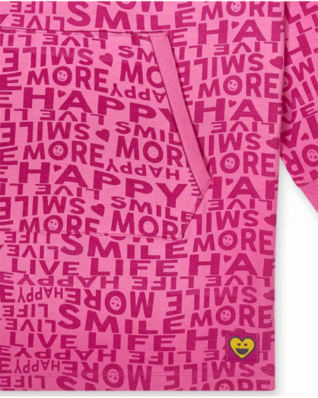 Vestido de malha rosa para menina The Happy World