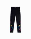 Legging de malha preta para menina The Happy World Legging de malha preta para menina The Happy World