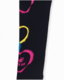 Legging de malha preta para menina The Happy World Legging de malha preta para menina The Happy World