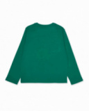 Camiseta menino de malha verde do Varsity Club Camiseta menino de malha verde do Varsity Club