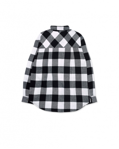 Camisa xadrez de flanela para menina K-Pop
