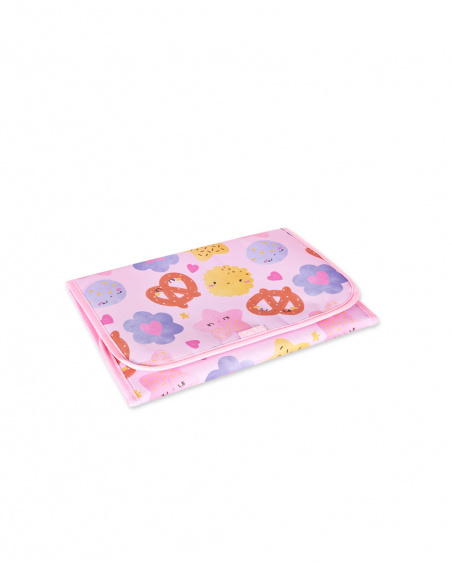 Bolsa maternidade rosa com estampa Happy Cookies