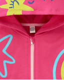 Sweatshirt de pelúcia fúcsia de menina coleção Run Sing Jump