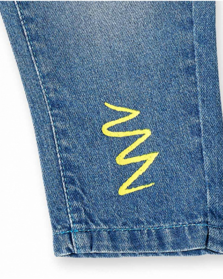Calça jeans azul menino coleção Run Sing Jump