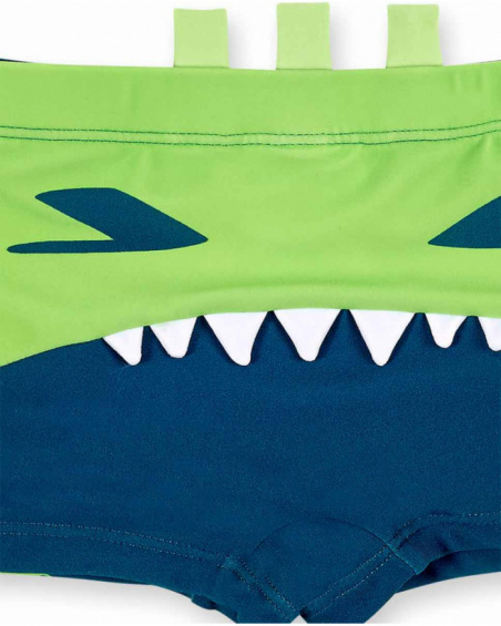 Fato de banho boxer verde de menino Tropadelic