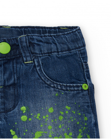 Shorts jeans azul menino Tropadelic