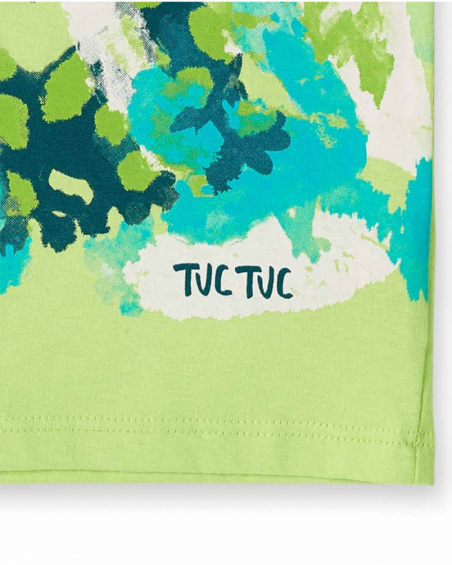 Camisola de malha verde para menino Tropadelic