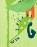 T-shirt verde de menino em malha Tropadelic