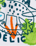 T-shirt branca de menino em malha Tropadelic