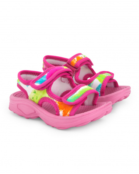 Tênis de lycra rosa de menina Tropadelic