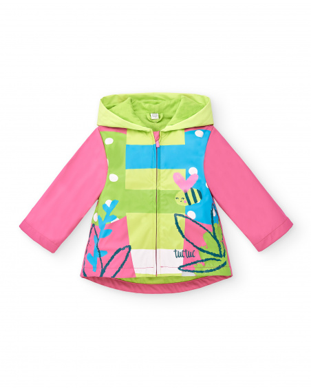 Trench coat rosa de menina Tropadelic