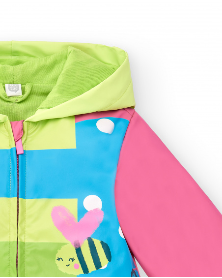 Trench coat rosa de menina Tropadelic