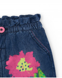 Shorts jeans azul de menina Tropadelic