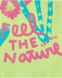 T-shirt verde de menina em malha Tropadelic