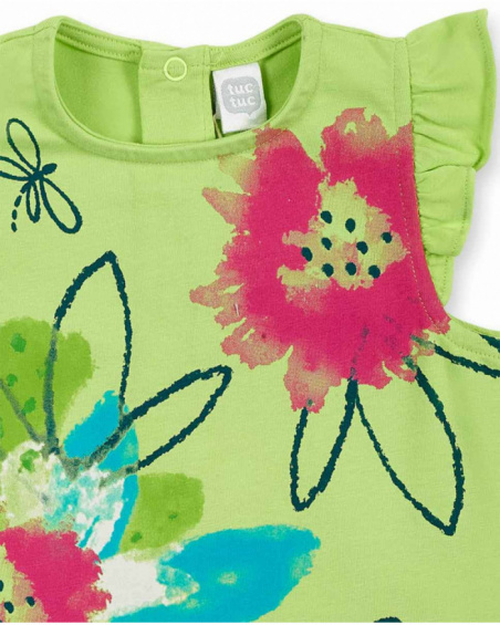 Conjunto de malha verde para menina Tropadelic