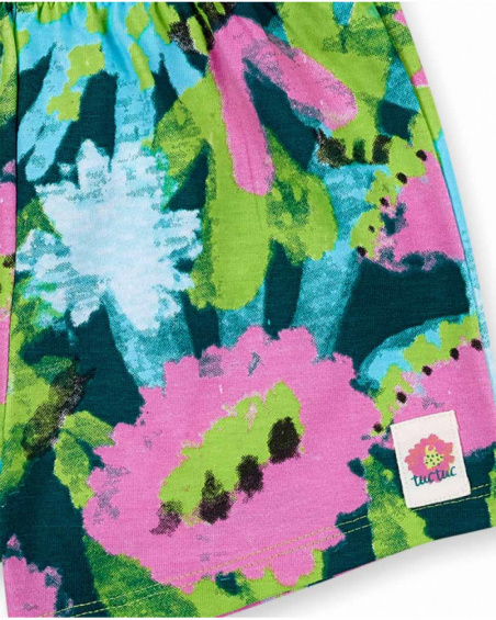 Conjunto de malha verde para menina Tropadelic