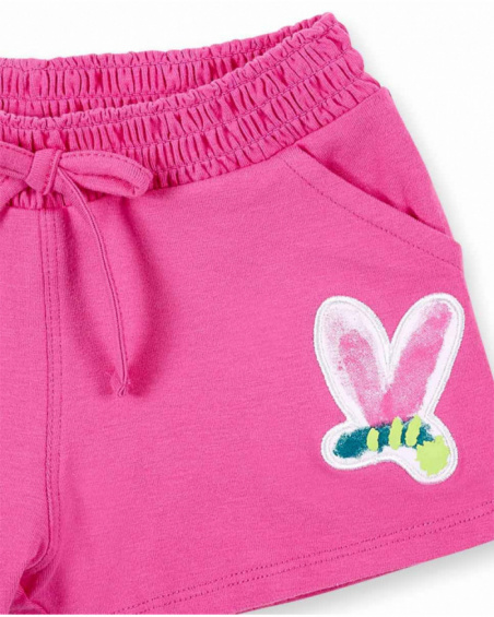 Conjunto de malha verde rosa de menina Tropadelic