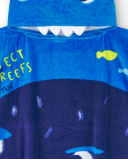 Toalha poncho azul menino Ocean Wonders