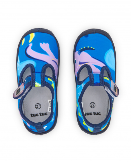 Tênis de lycra azul para menino Ocean Wonders