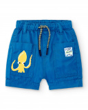 Bermudas menino em sarja azul Ocean Wonders