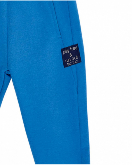 Calça de pelúcia azul de menino Ocean Wonders