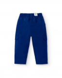 Calças de popeline azul marinho para menino Ocean Wonders