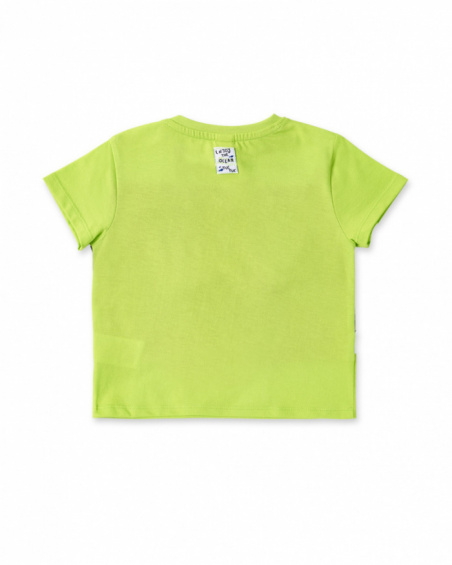 T-shirt verde de menino em malha Ocean Wonders