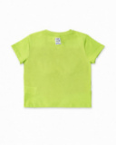 T-shirt verde de menino em malha Ocean Wonders