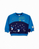Moletom de pelúcia azul menino Ocean Wonders