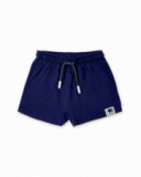Shorts de malha azul de menina Ocean Wonders