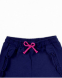 Shorts de malha azul marinho para menina Ocean Wonders