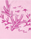 T-shirt de malha rosa de menina Ocean Wonders