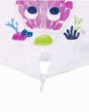 T-shirt de menina em malha branca com nós Ocean Wonders