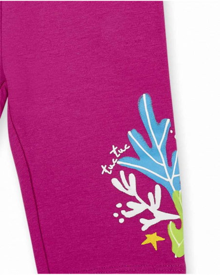 Conjunto tricot branco lilás de menina Ocean Wonders