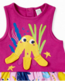 Vestido de malha lilás de menina Ocean Wonders