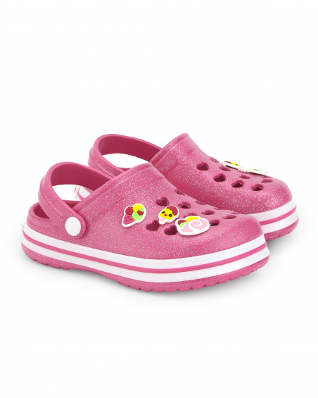 Tamancos de borracha rosa de menina Creamy Ice