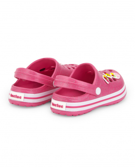 Tamancos de borracha rosa de menina Creamy Ice