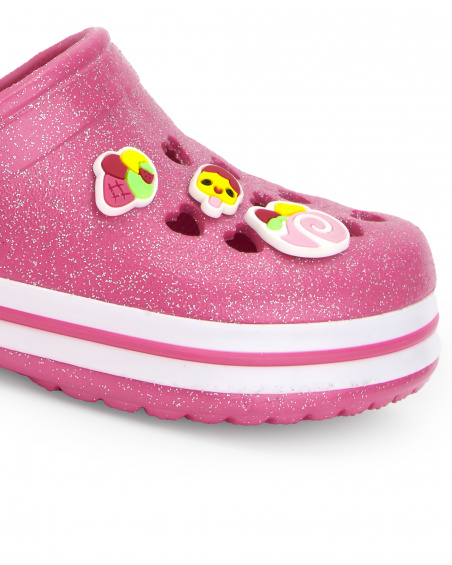 Tamancos de borracha rosa de menina Creamy Ice