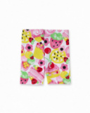 Leggings de ciclismo de malha branca para menina Creamy Ice