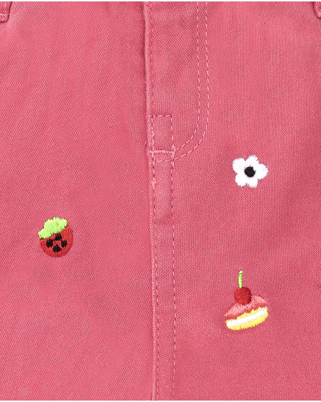 Shorts jeans rosa de menina Creamy Ice