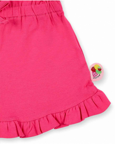 Conjunto de malha fúcsia para menina Creamy Ice
