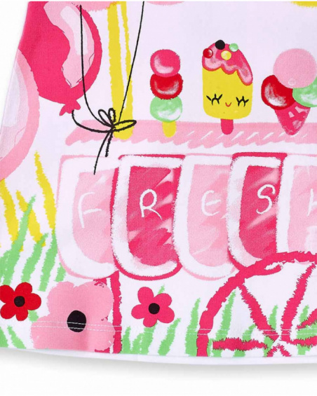 Vestido de malha branco de menina Creamy Ice