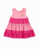 Vestido de menina em malha de tule rosa Creamy Ice