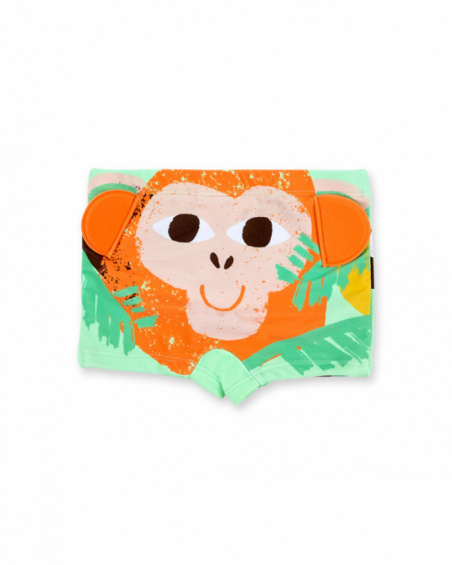Fato de banho boxer verde de menino Banana Records