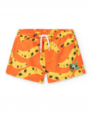 Bermudas laranja menino Banana Records