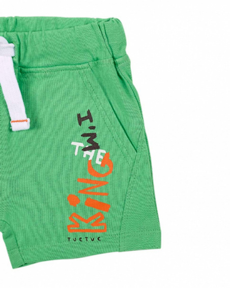 Calções de malha verdes para menino Banana Records